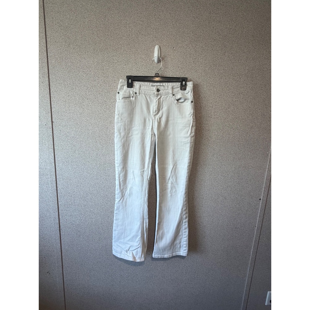 Chico's Platinum Denim Jeans Women's Size 00 Short Off-White Bootcut‎ Pants